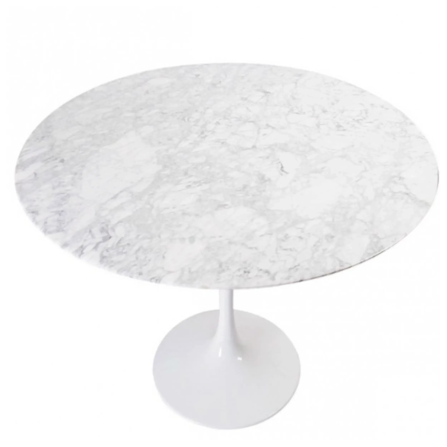 Tulip (120cm) Design Esstisch in Carrara Marmor - Mobelarium