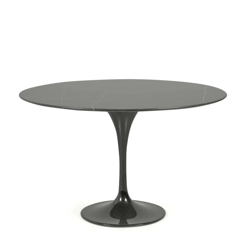Inspiration eettafel Tulip in zwart marquina marmer
