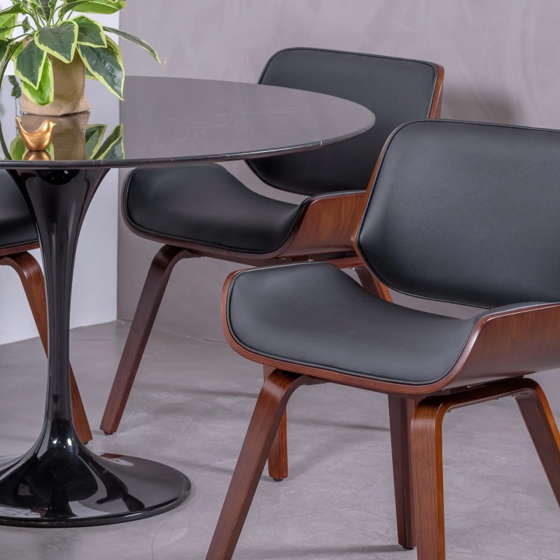 Inspiration Tulip Ruokapöytä Marquina Marmorista - Designhuonekalut