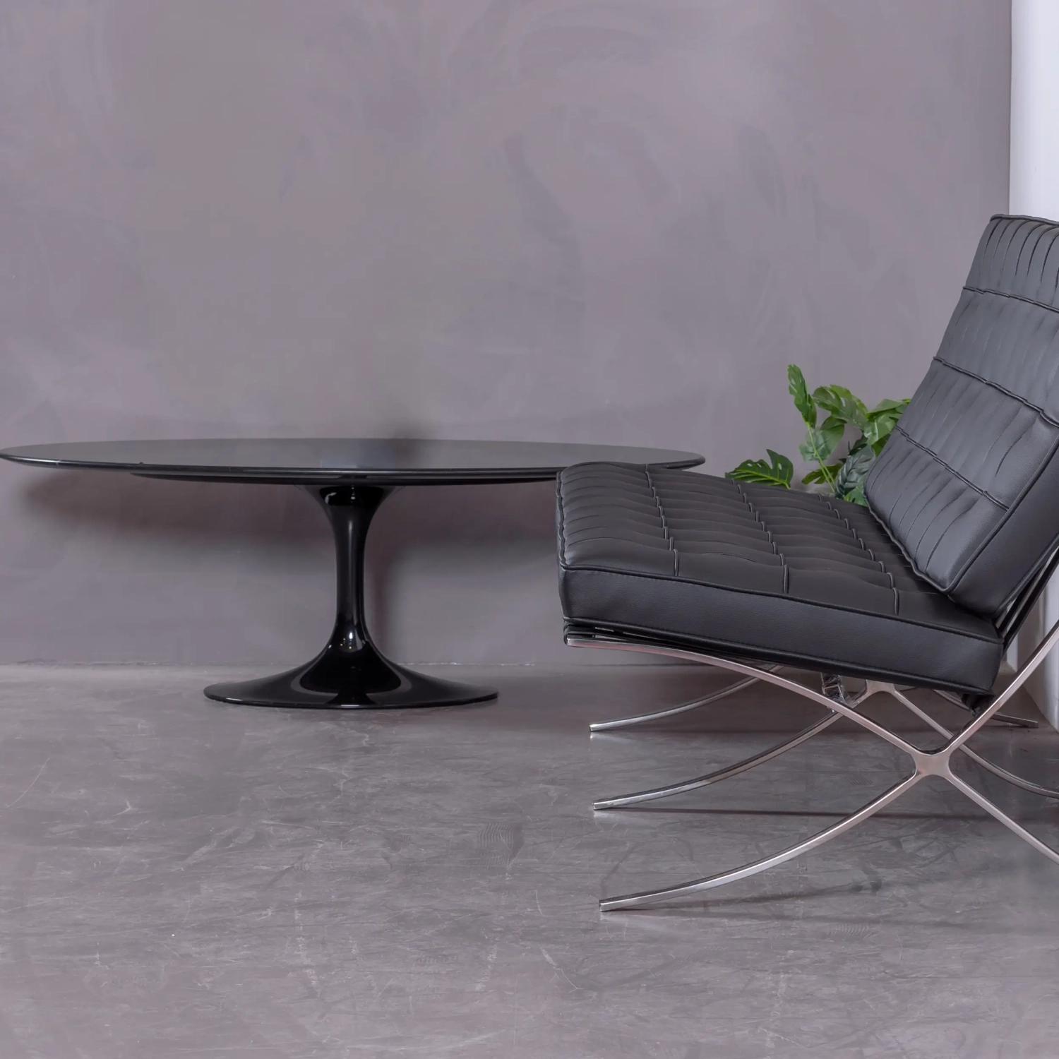 Konferenční stolek z tulipánu z mramoru Marquina - Mramorový stůl - Designový nábytek