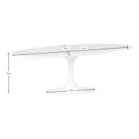 Table basse tulipe marbre Marquina - Table en marbre - Meubles Concept