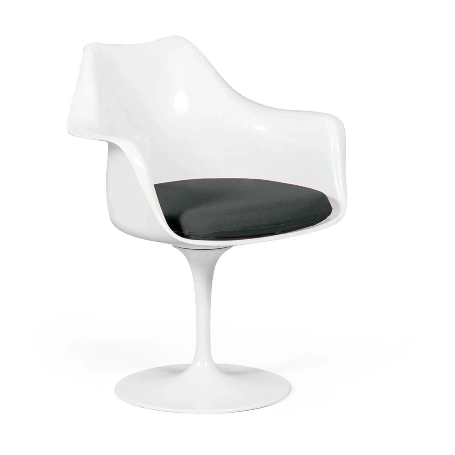 Réplica da cadeira Tulip com apoios para os braços e almofada