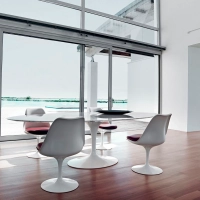 Mesa Oval Tulip 199cm Mármol Carrara | Fabricación Italiana | Diseño Saarinen