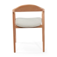 Warsow Nordic Cadeira de jantar em madeira natural | Design elegante e confortável