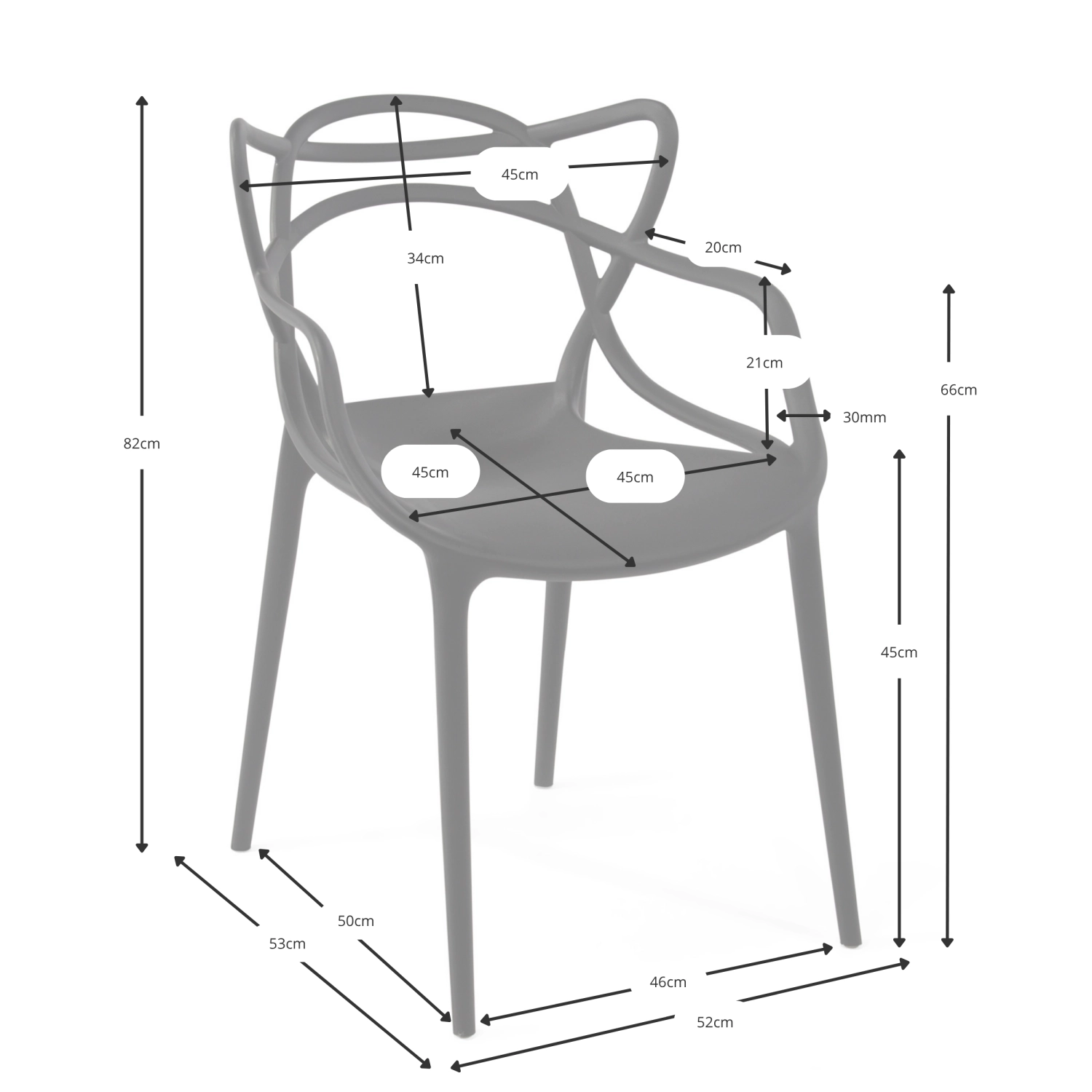 Moises Gartenstuhl aus Kunststoff - Designerstühle - Mobelarium
