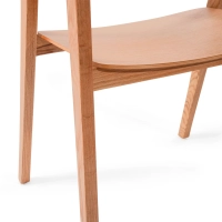 Skandynawskie krzesło dębowe z podłokietnikami Soho | Skandynawski minimalistyczny design