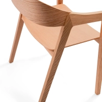 Stuhl aus nordischer Eiche mit Armlehnen Soho | Skandinavisches Minimalistisches Design