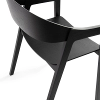 Stuhl aus nordischer Eiche mit Armlehnen Soho | Skandinavisches Minimalistisches Design