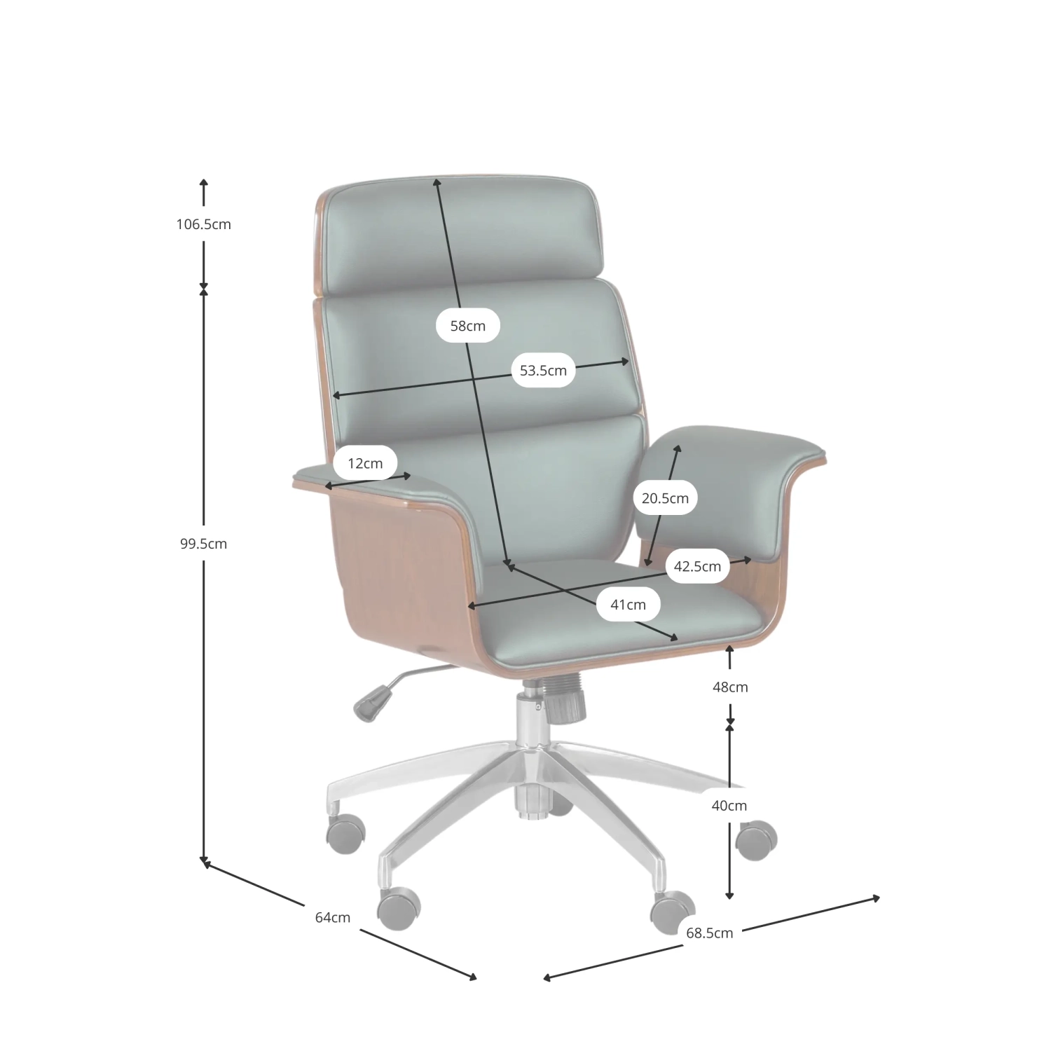 Nordic Executive bureaustoel - Bureaustoelen - Icon Mobiel