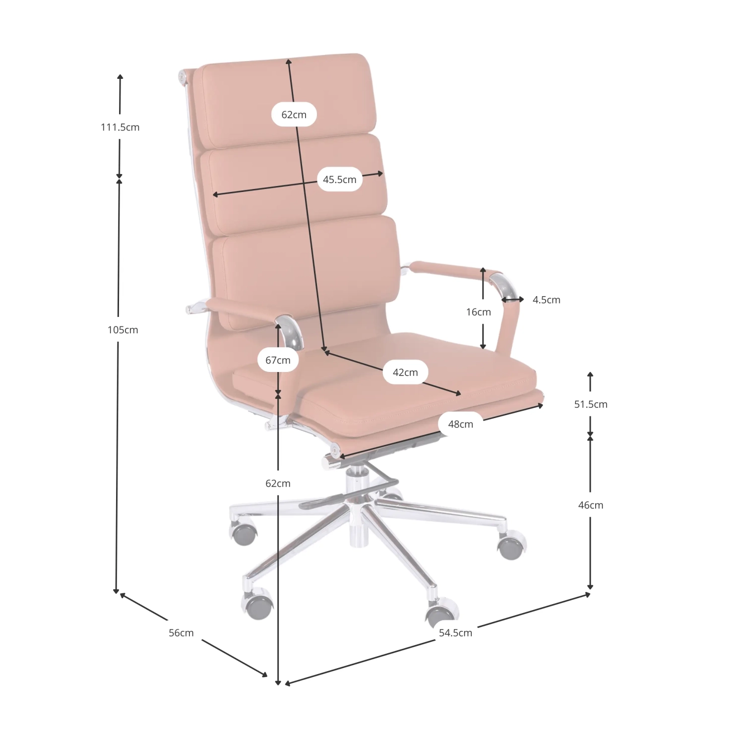Modern office chair upholstered in eco-leather : Comfort and professional style