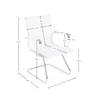 Stoel Mesh Lowback Fixed Edition | Ademende, moderne vergaderstoel