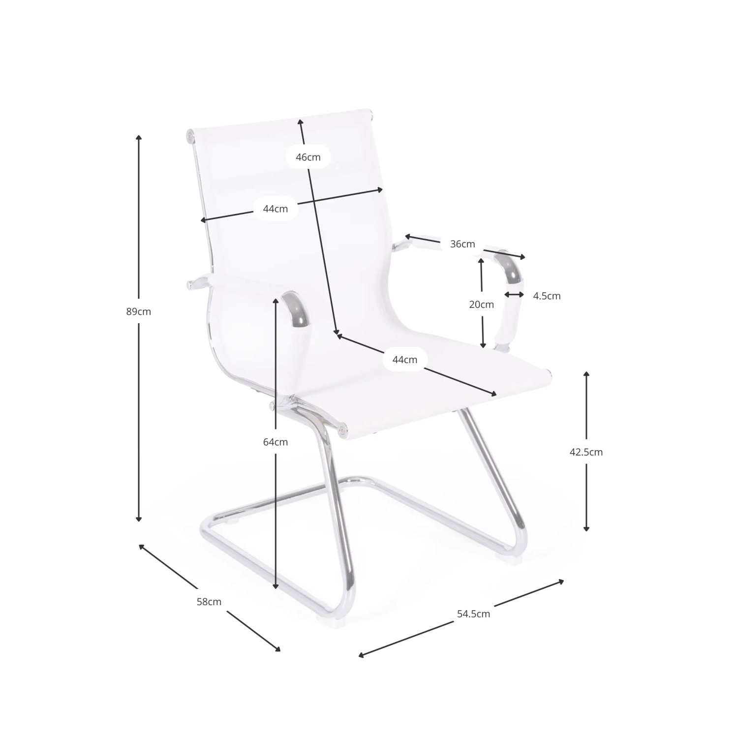 Stuhl Mesh Lowback Fixed Edition | Atmungsaktiver, moderner Konferenzstuhl