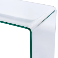 Tavolo consolle Ice Console: vetro trasparente temperato da 12 mm