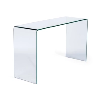 Mesa de consola Ice Console: vidro temperado transparente de 12 mm