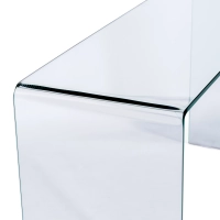 Table console Ice Console : verre trempé transparent de 12 mm