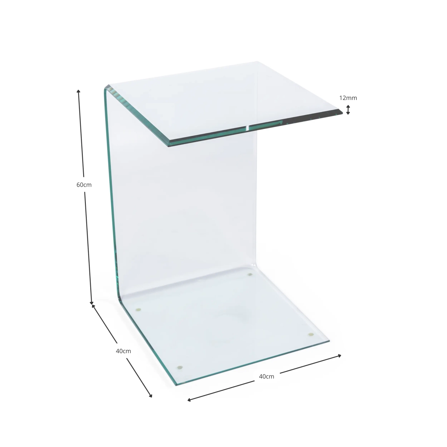 Ice Bijzettafel | Bijzet- en salontafel van gehard glas