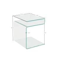 Winter Side Table | Table d'appoint et table basse en verre trempé