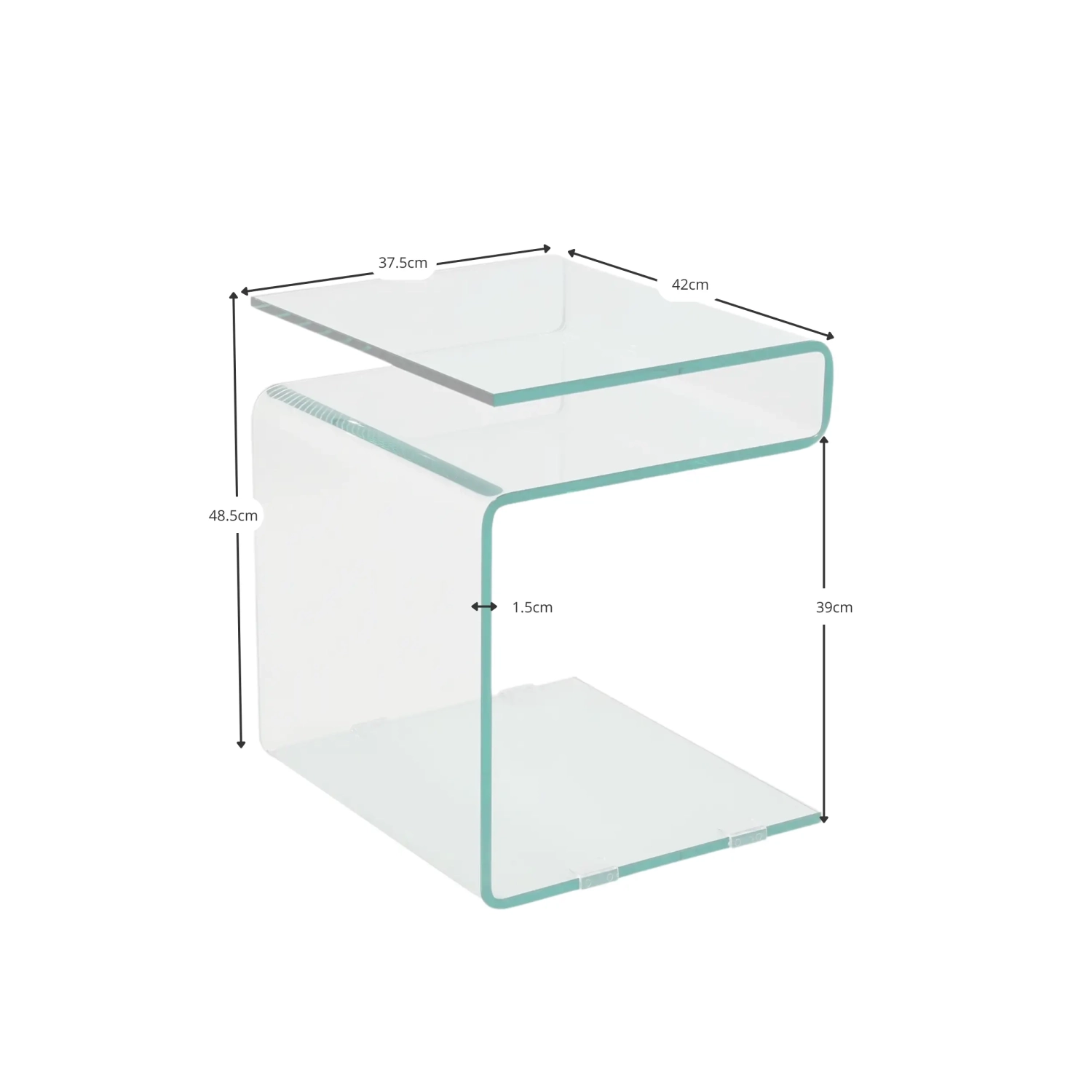 Winter Side Table | Table d'appoint et table basse en verre trempé