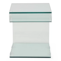 Mesa Winter Side | Mesa auxiliar y de centro en cristal templado