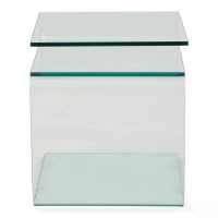 Mesa Winter Side | Mesa auxiliar y de centro en cristal templado