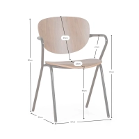 Chaise industrielle Alpha en bois de noyer - Chaises en bois - - Chaises - Industrielles - Chaises Meubles Concept
