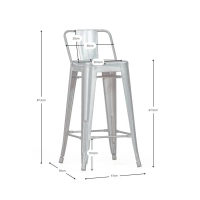 Réplica taburete Tolix de 66 cm - Mueble Design