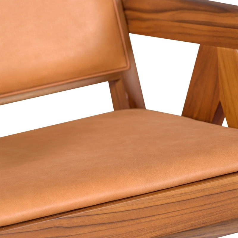 Cadeirão Compass - Retro-vintage em pele italiana - - Mueble Design