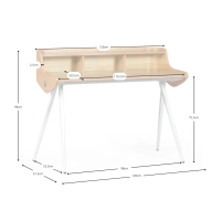 Oakland bureautafel - Eikenhout & Modern Design - - Eikenhout & Modern Design Mobelarium