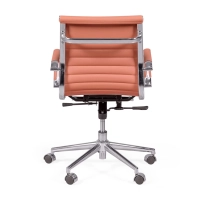 Silla de oficina Task respaldo bajo | Diseño moderno en polipiel y acero cromado