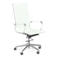 Cadeira de escritório de trabalho com encosto alto | Ergonomia e design moderno em imitação de pele