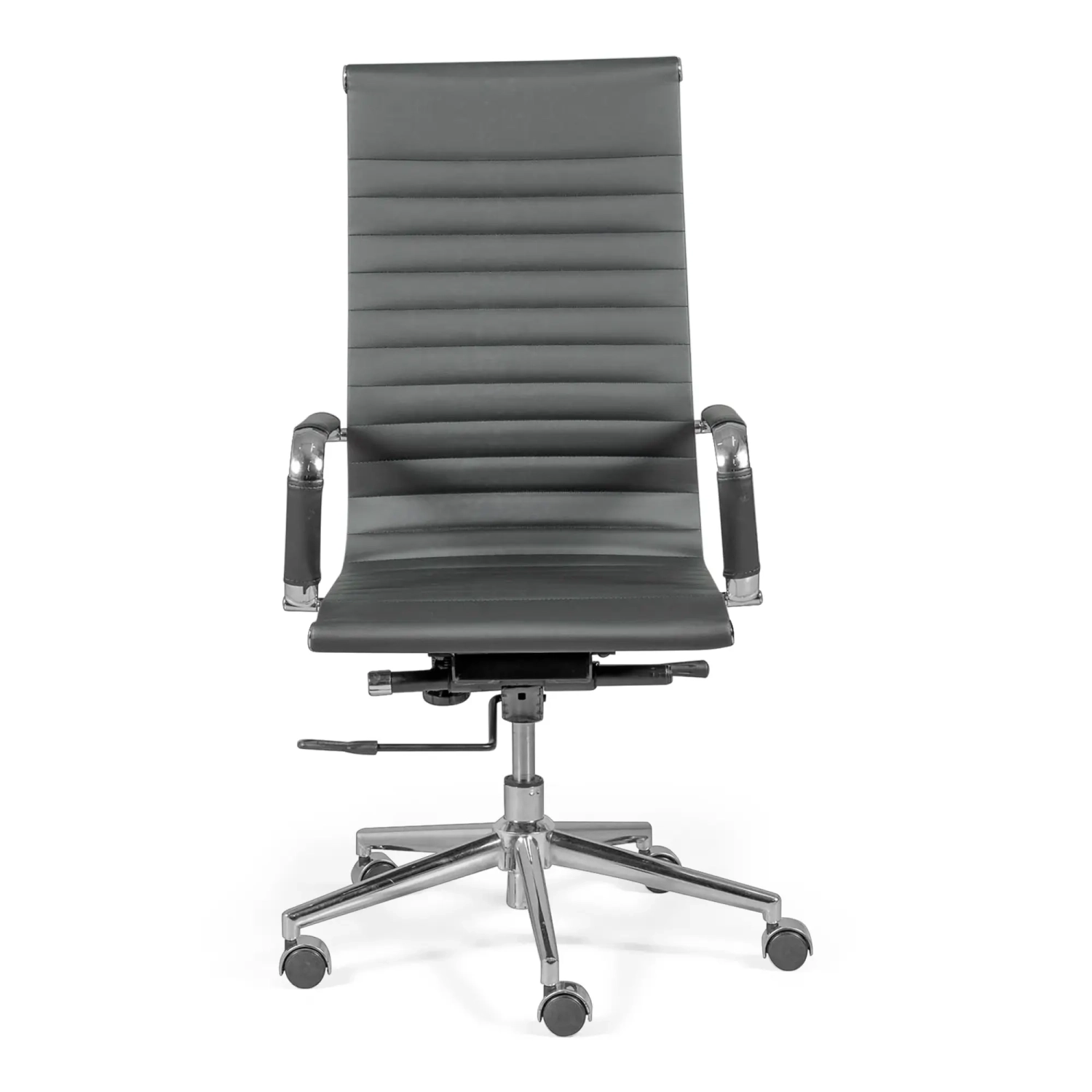 Kontorsstol med högt ryggstöd | Ergonomi och modern design i läderimitation