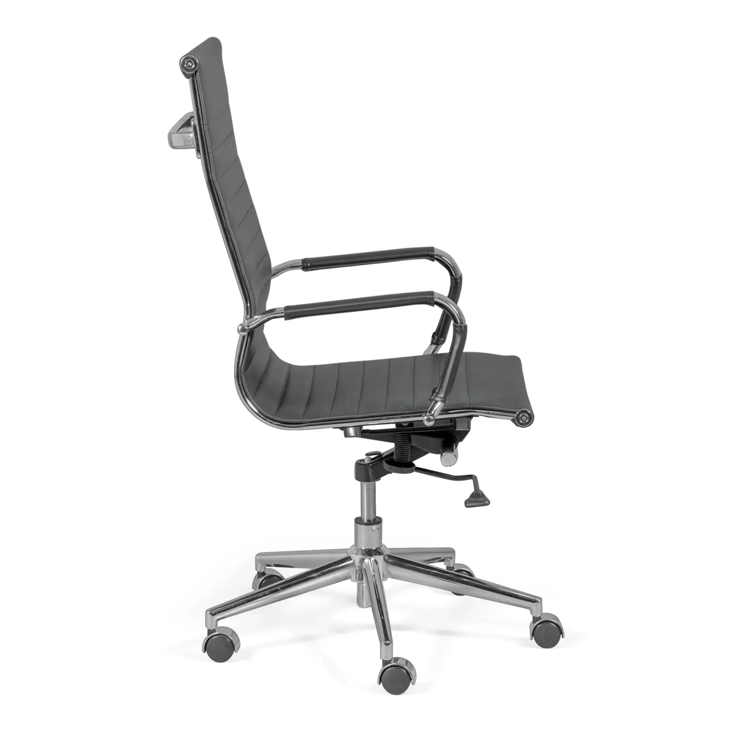 Kontorsstol med högt ryggstöd | Ergonomi och modern design i läderimitation
