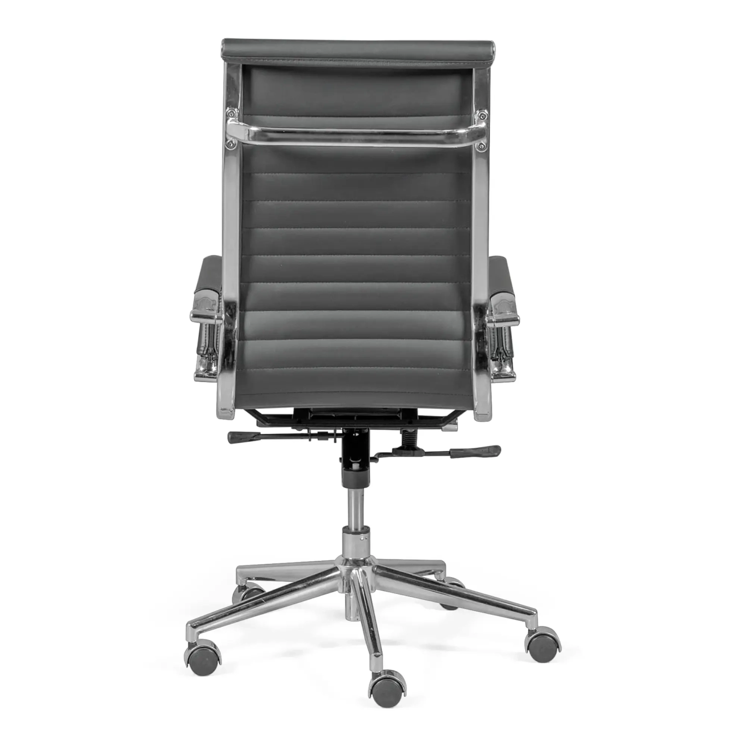 Krzesło biurowe z wysokim oparciem | Ergonomia i nowoczesny design z imitacji skóry