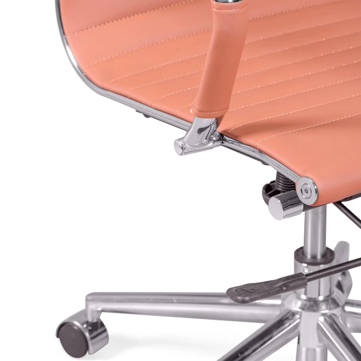 Krzesło biurowe z wysokim oparciem | Ergonomia i nowoczesny design z imitacji skóry