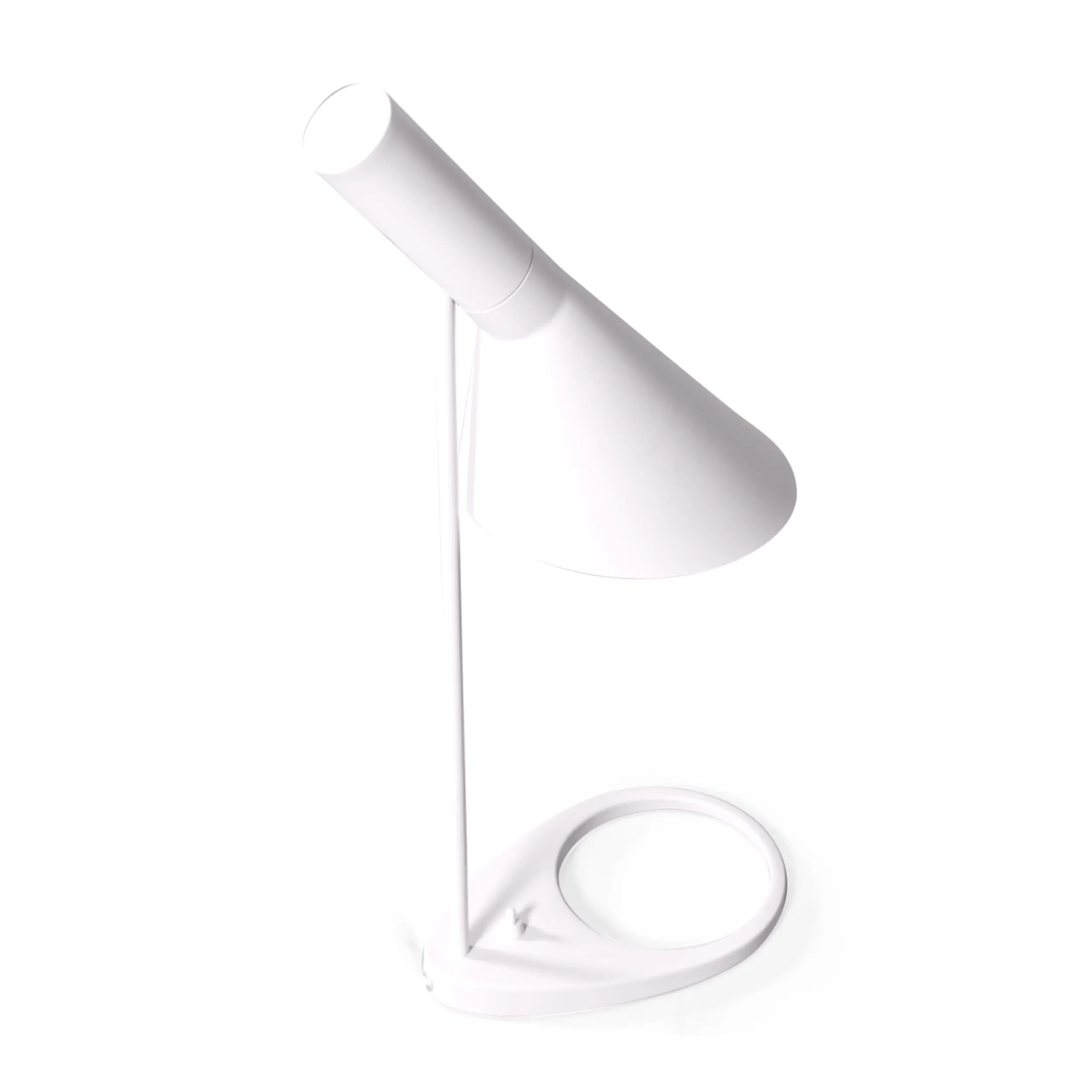 Candeeiro de mesa Jhon: design inspirado em Arne Jacobsen em aço
