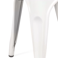 Stapelbar stol Bistro | Matt stål och massivt trä, industriell stil