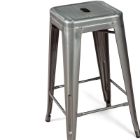 Barstol industriell Bistro 66 cm | Stål stapelbar blank eller matt