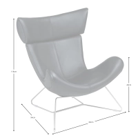 Emola Stuhl aus italienischem Leder : Moderner Sessel im Premium-Design