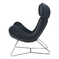 Emola Stoel in Italiaans leder : Moderne fauteuil in eersteklas design