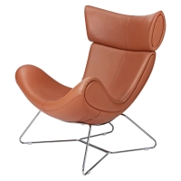 Emola Stol i italienskt läder : Modern fåtölj i premiumdesign