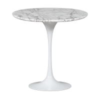 Inspiration Side Table Tulip Side Carrara Marble Ø50 cm | Mobelarium
