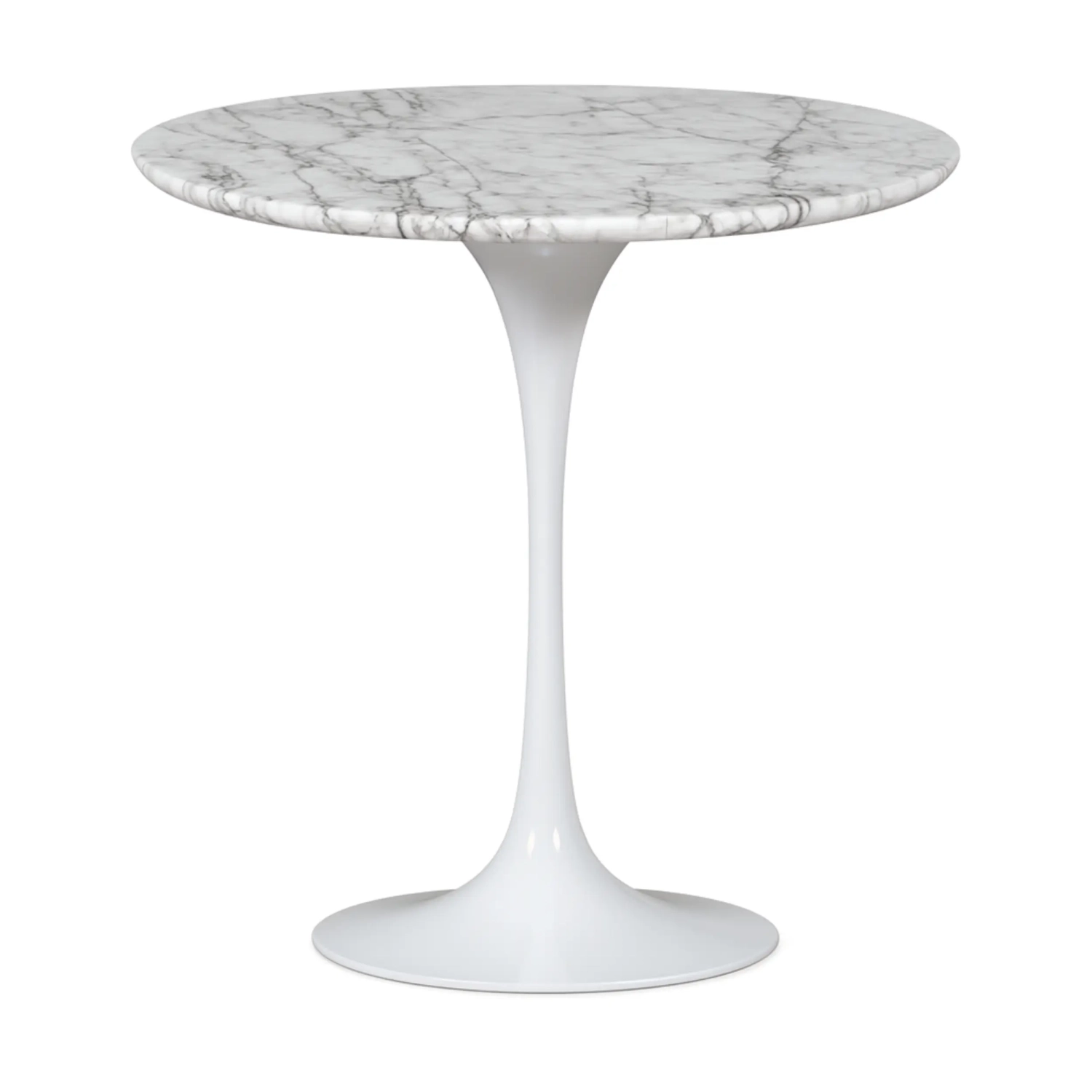 Inspiración Mesa Auxiliar Tulip Side Mármol Carrara Ø50 cm | Mueble Design