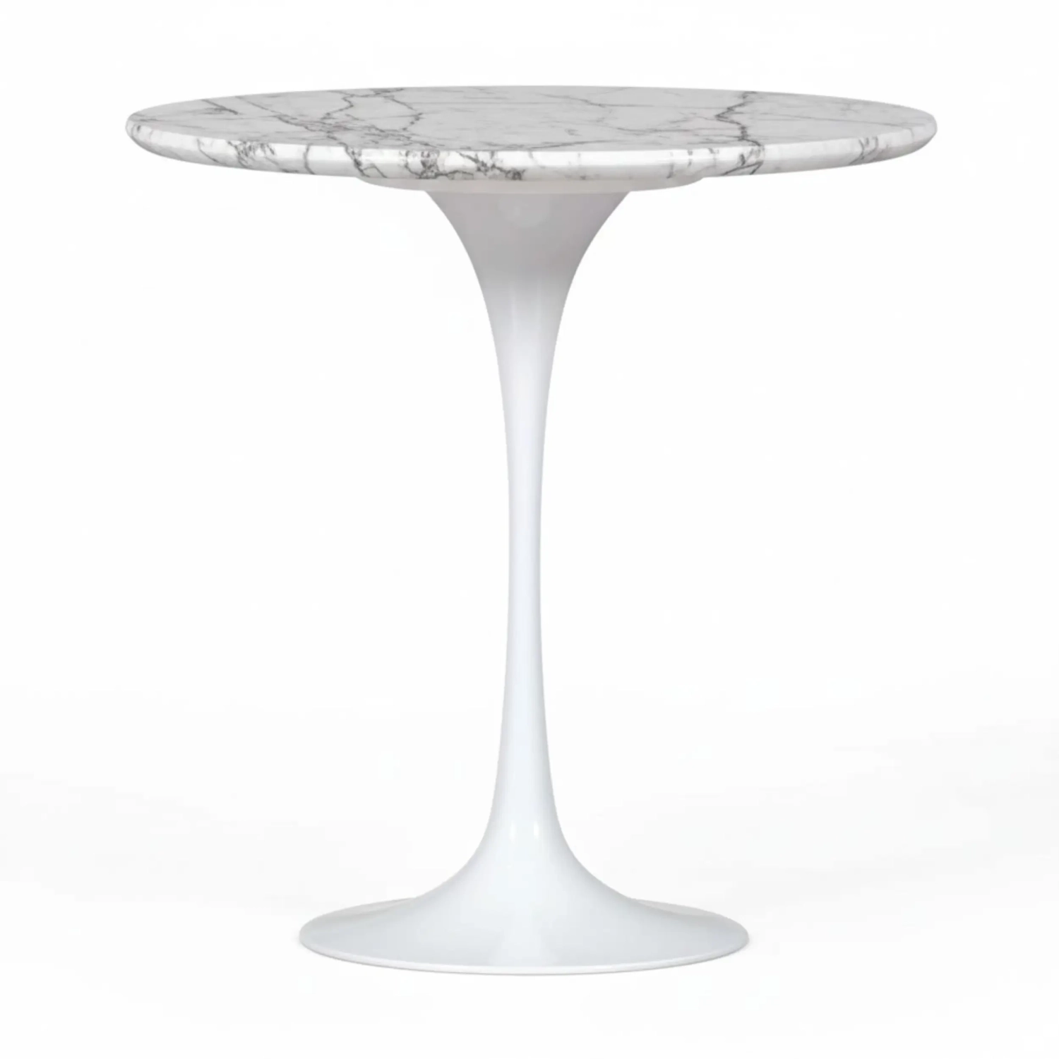 Inspiration Sivupöytä Tulip Sivupöytä Carrara Marble Ø50 cm | Mobelarium