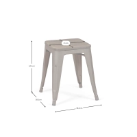 Niedrige Hocker mit Holzsitzfläche Classic Bistro Antique - Industriedesign-Hocker und Stühle
