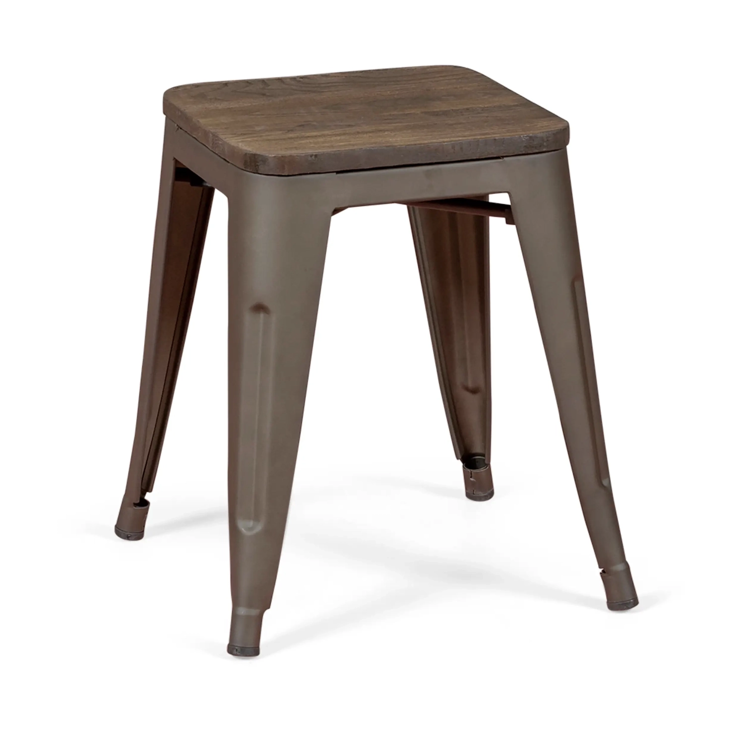 Tabouret Bas Avec Assise En Bois Bistro Antique