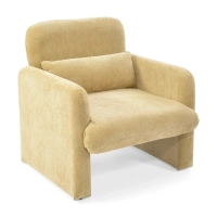 Minimalistischer gepolsterter Sessel Bristol, gepolstert mit hochdichtem Schaumstoff