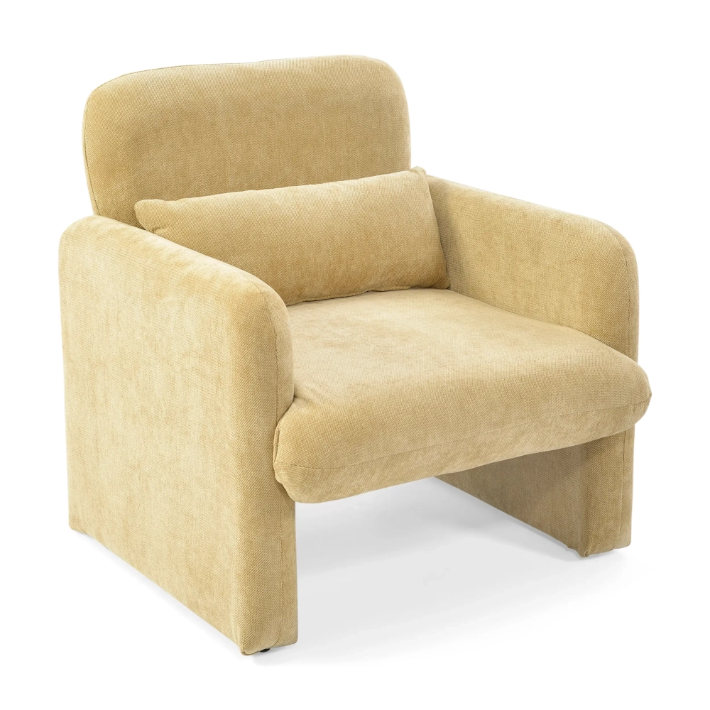 Fauteuil minimaliste Bristol rembourré en mousse haute densité