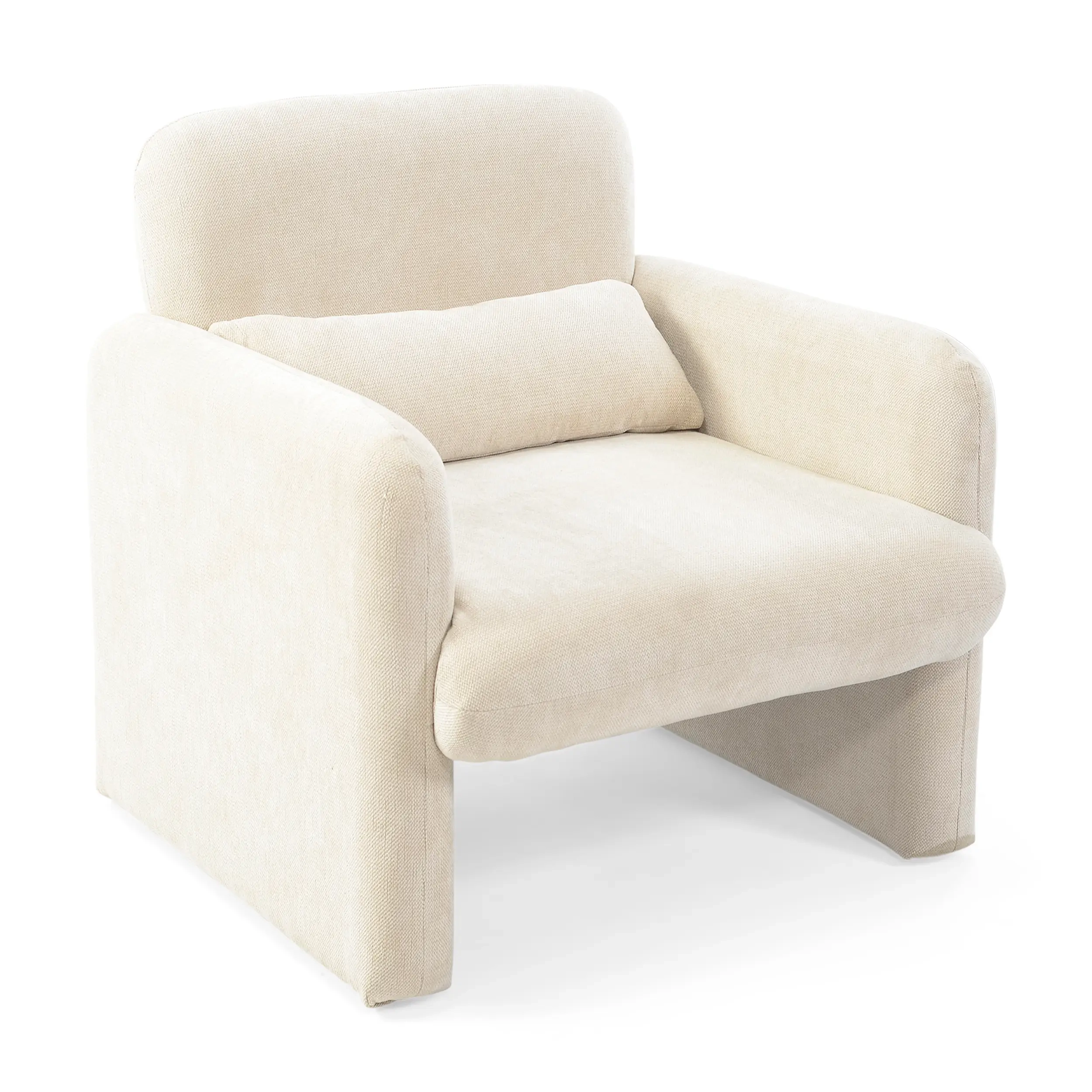 Cadeirão estofado minimalista Bristol estofado em espuma de alta densidade