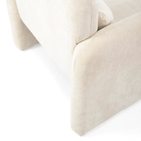 Minimalistischer gepolsterter Sessel Bristol, gepolstert mit hochdichtem Schaumstoff