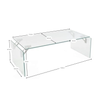 Couchtisch aus gehärtetem Glas | Dresden